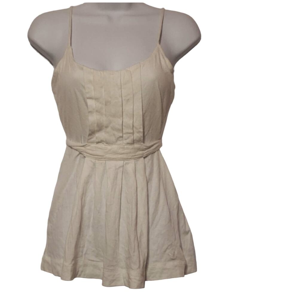American Eagle Outfitters Creamy White Peplum Tank Size Small